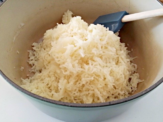 Riced potatoes make the best mashed potatoes