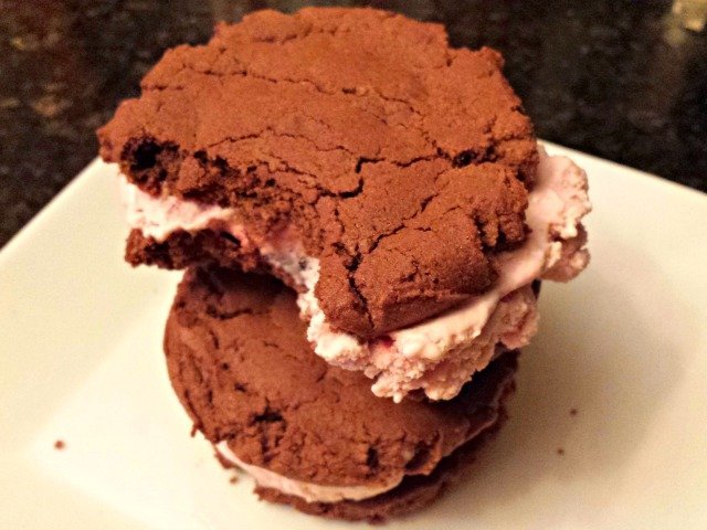 Enjoying the best ice cream sandwiches ever made