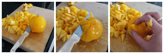 How to quickly and easily dice a peach