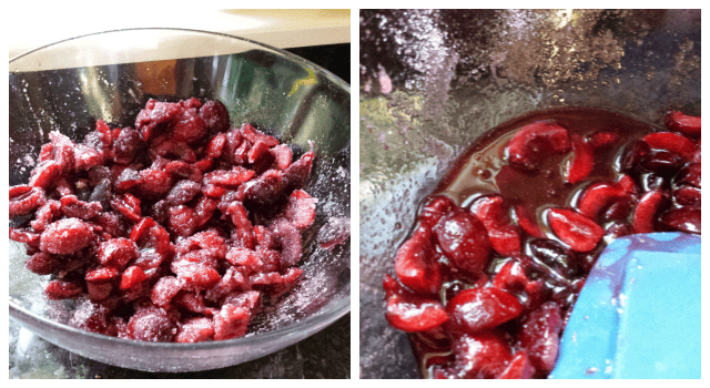 Macerating cherries