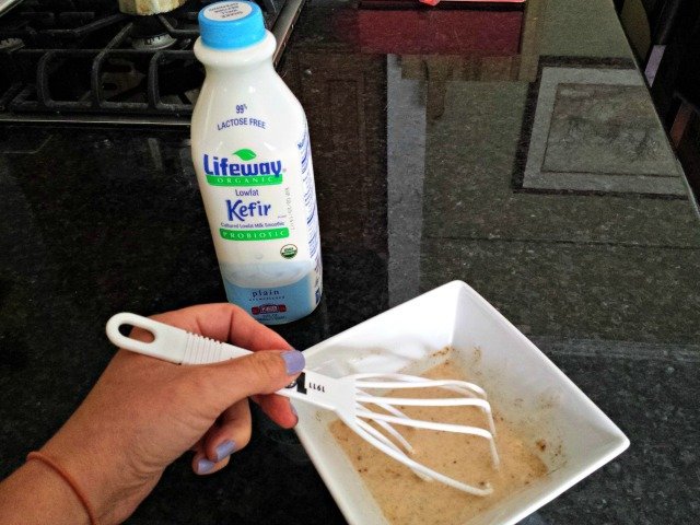 Whisk together kefir marinade ingredients
