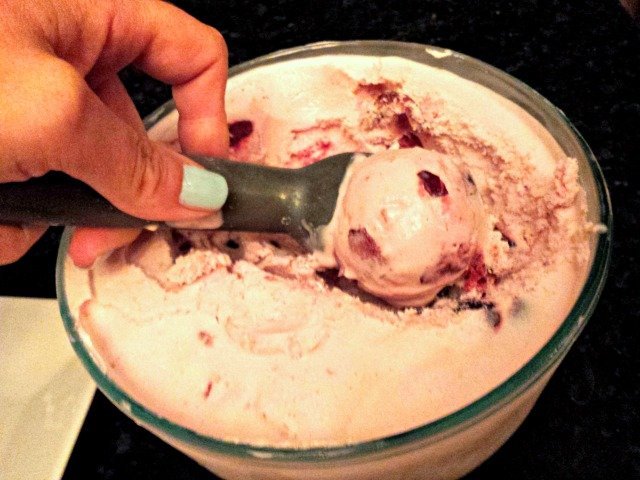 Cherry kefir ice cream
