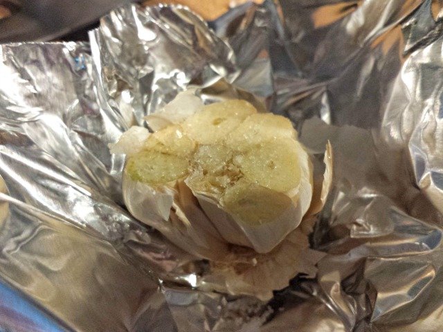 Prep garlic for roasting