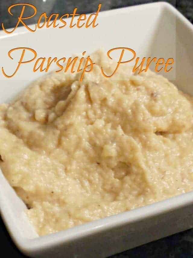 Delicious gluten free dairy free vegan roasted parsnip puree