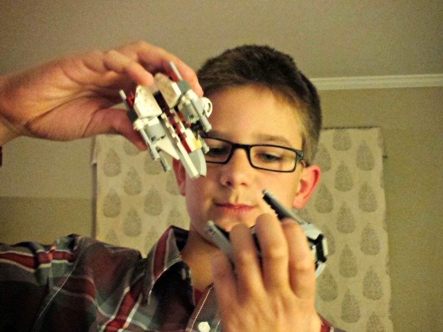 Loving on his Star Fighters