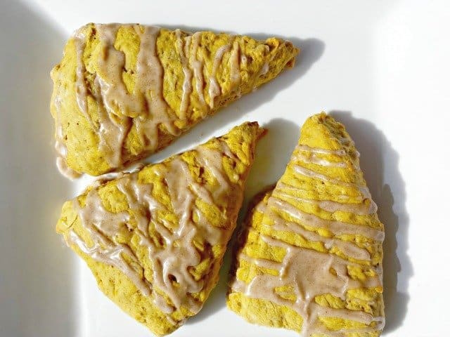 Yummy homemade healthy pumpkin scones