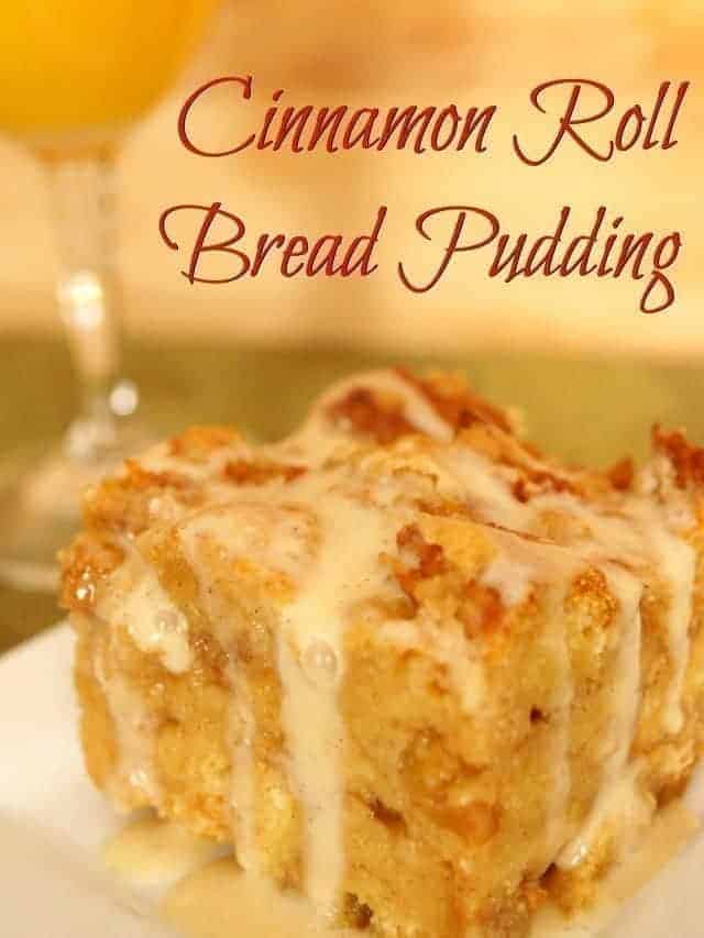 Cinnamon roll bread pudding recipe