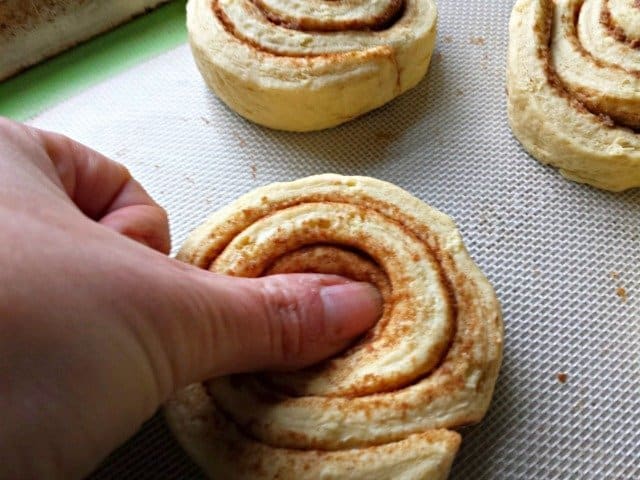 Making cinnamon rolls
