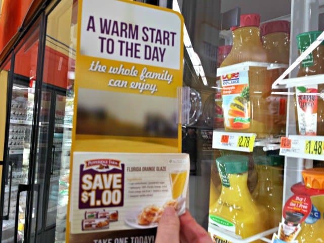 Coupon for orange juice and sweet rolls