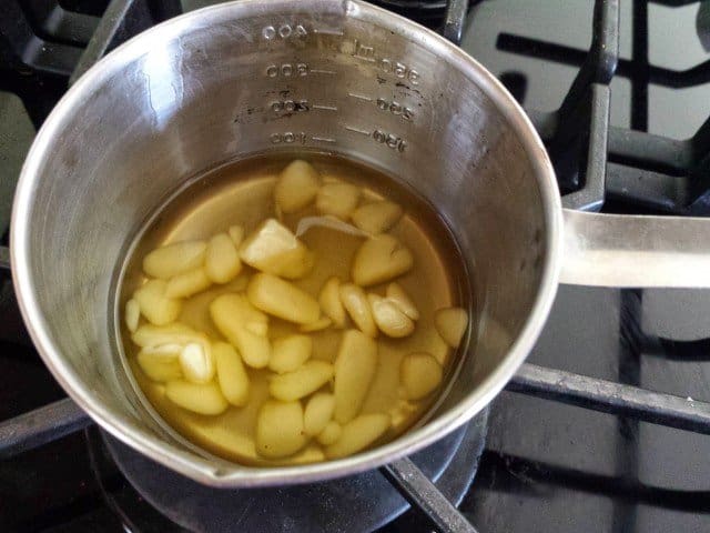 Coconut oil melts first, then beeswax