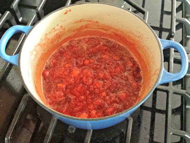 Boil down your strawberries