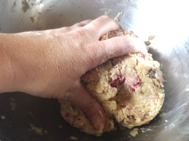 Knead just until scones come together