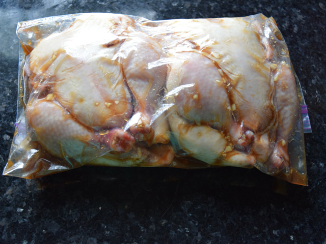 Marinate Cornish hens