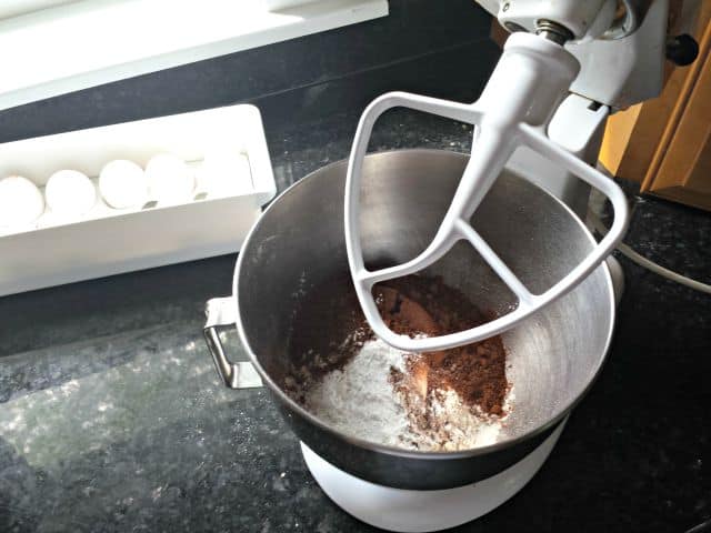 Mix together dry ingredients