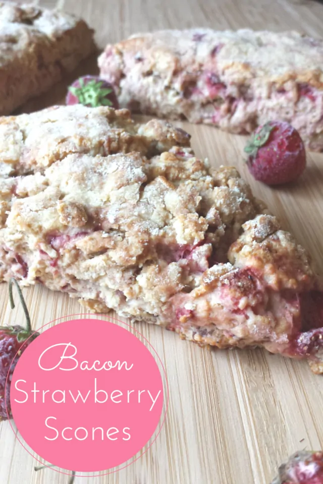 Strawberry Bacon Scones recipe for a unique savory breakfast idea