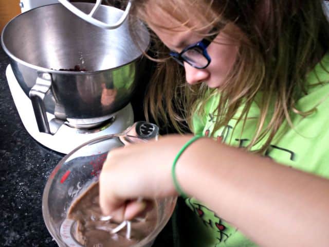 Whisk liquid ingredients