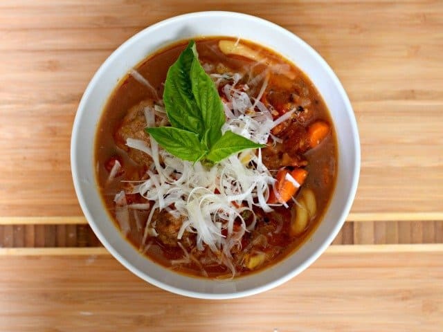Italian Meatball Soup Bowl
