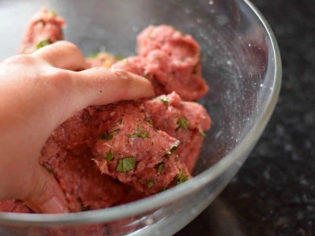 Mix with your hands to combine well