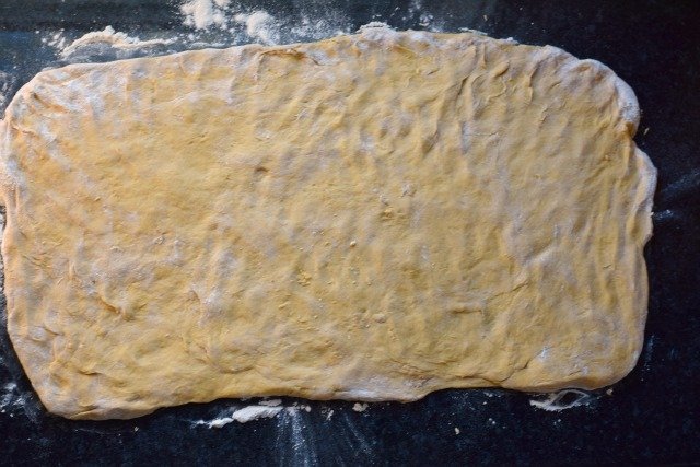 Press or roll into 24 by 12 rectangle
