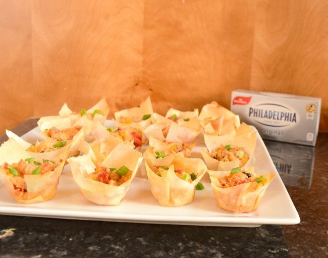 Tomato bacon cups ready to serve