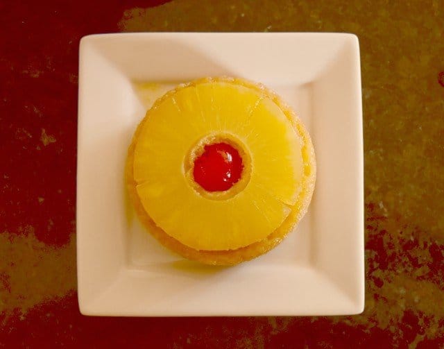 Recipe for mini pineapple updside down cakes dessert