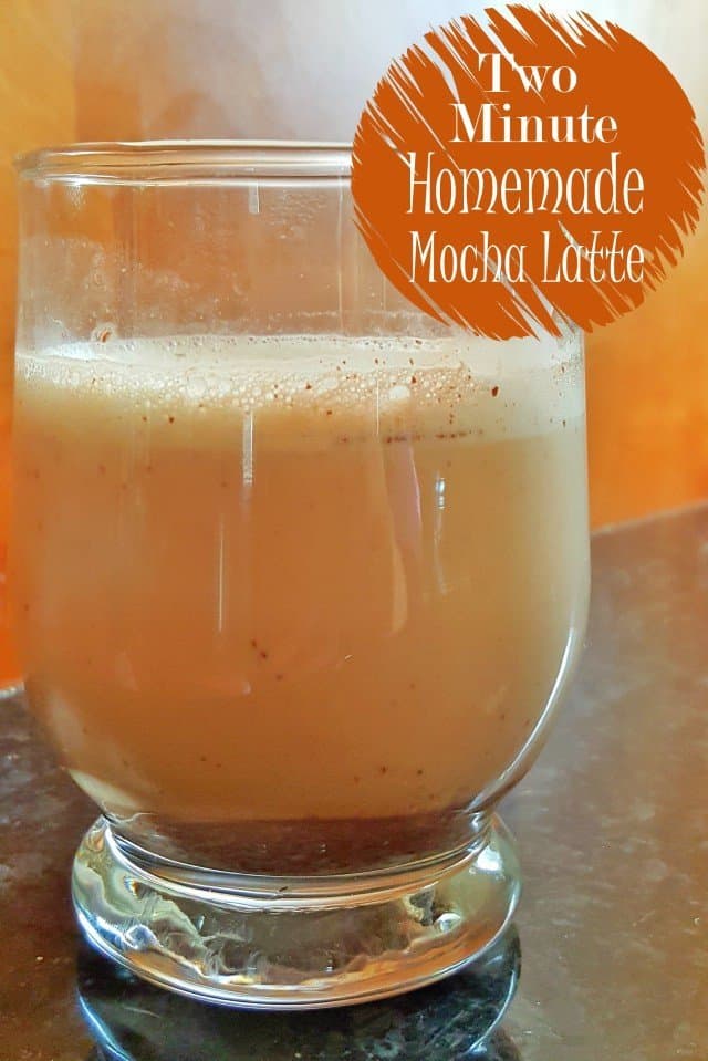 Two minute homemade mocha latte with the Ninja Coffee Bar
