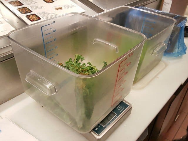 Weighing out the Chick-fil-a Superfood Salad
