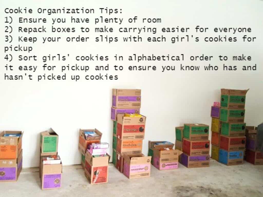 Image shows cookie organization tips.