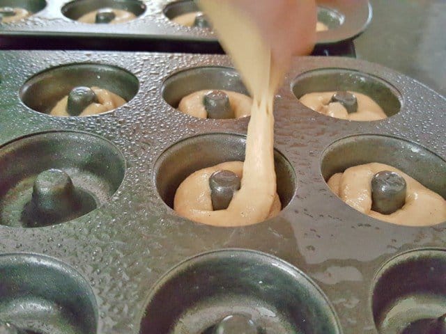 Fill donut cavities just over half full with less than you think