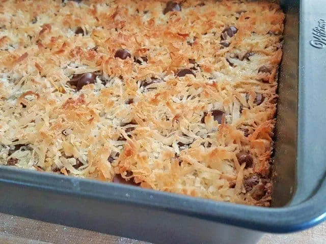 Bake until coconut is lightly golden brown