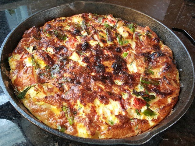 Baked nicoise omelet