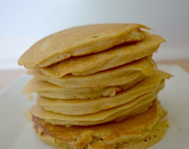 Stack of oatmeal pancakes