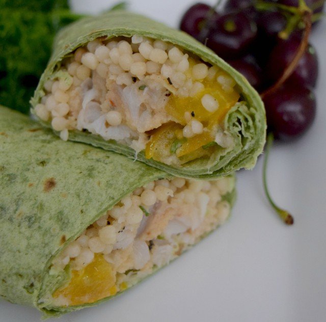 Gorgeous Mediterranean wraps with pollock