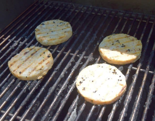 Grill pollock burgers