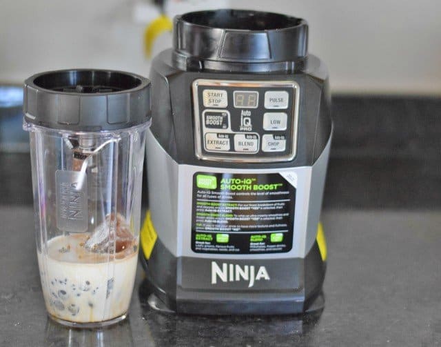 Add all ingredients to blender cup