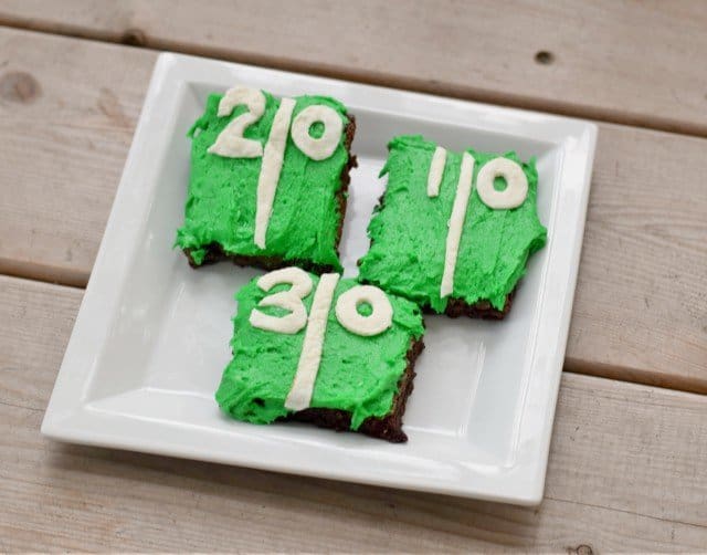Football field brownies