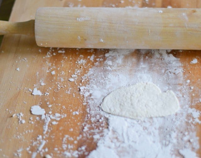 Roll marshmallows flat with rolling pin