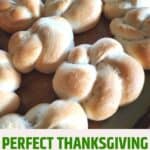 Freshly baked yeasted dinner rolls
