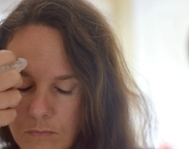 Apply a peppermint oil roller