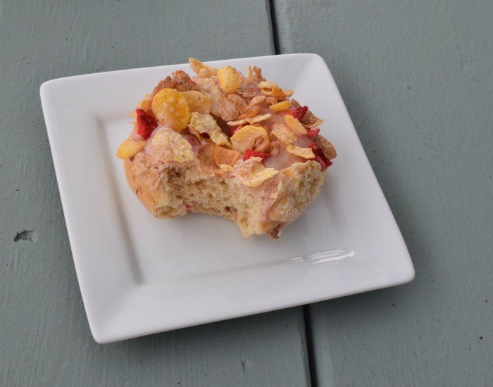 Enjoy homemade cereal topped baked donuts