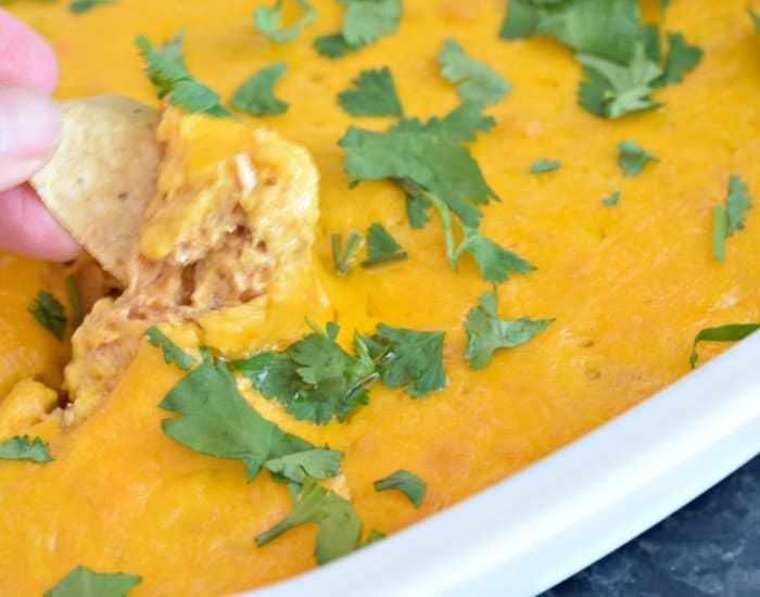 Dip into smokey cheesy chicken enchilada dip recipe