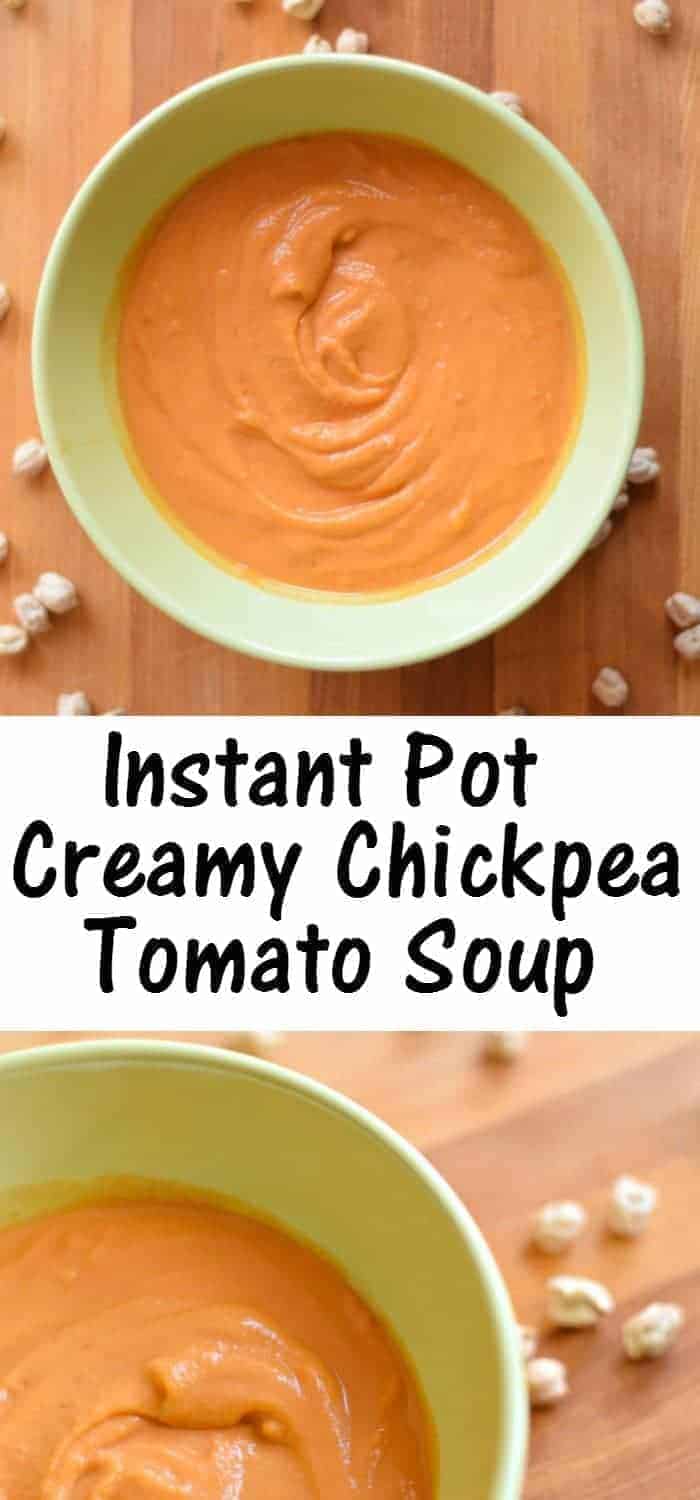 This delicious Instant Pot recipe for creamy chickpea tomato soup is a great winter weeknight meal. With the new year, it happens to be paleo friendly, and it's also naturally gluten and dairy free. That said, serve this kid-friendly soup with a sprinkle of Parmesan cheese if your dietary restrictions allow.