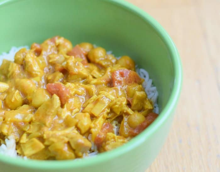 Homemade chickpea chicken curry recipe