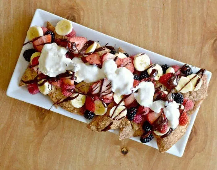 Dessert nachos recipe to share with friends