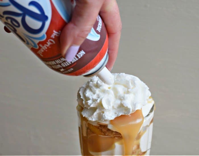 Add Reddi-wip to double caramel apple pie parfait