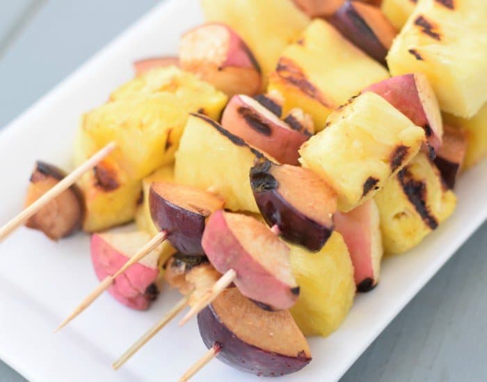 Simple grilled fruit kebab recipe