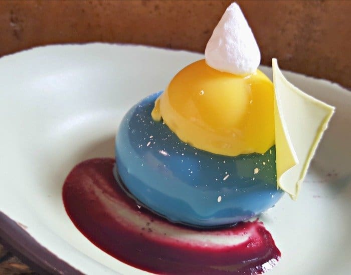 Blueberry cream cheese mousse at Disney Animal Kingdom Sutuli Canteen