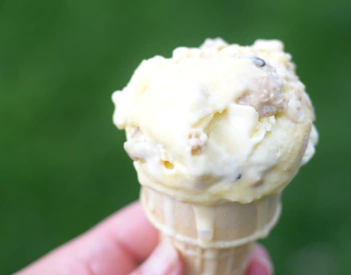 Homemade cookie dough ice cream recipe