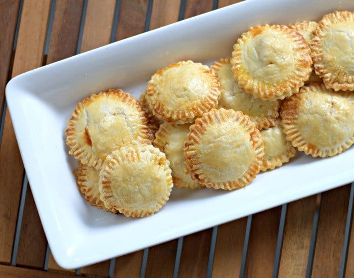 Plate of chicken empanadas