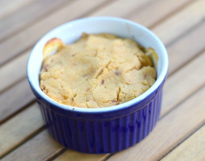 Tamale pot pie in a pretty ramekin
